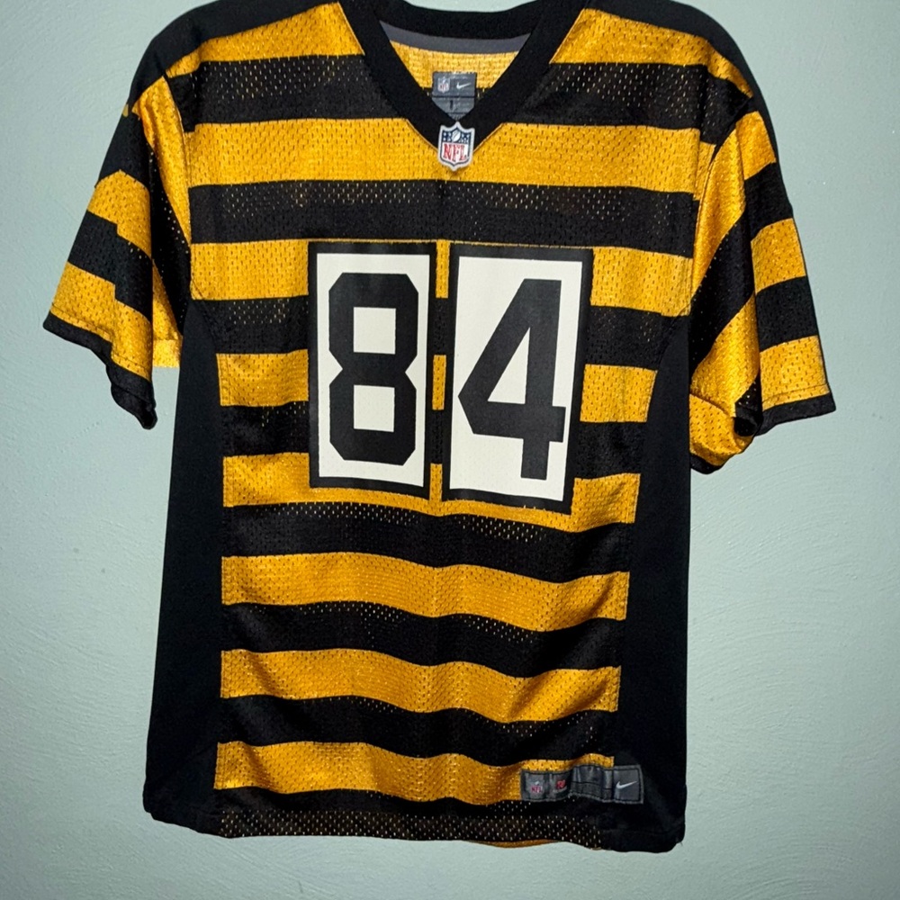 Antonio Brown NFL Black and Gold Striped Jersey bumblebee